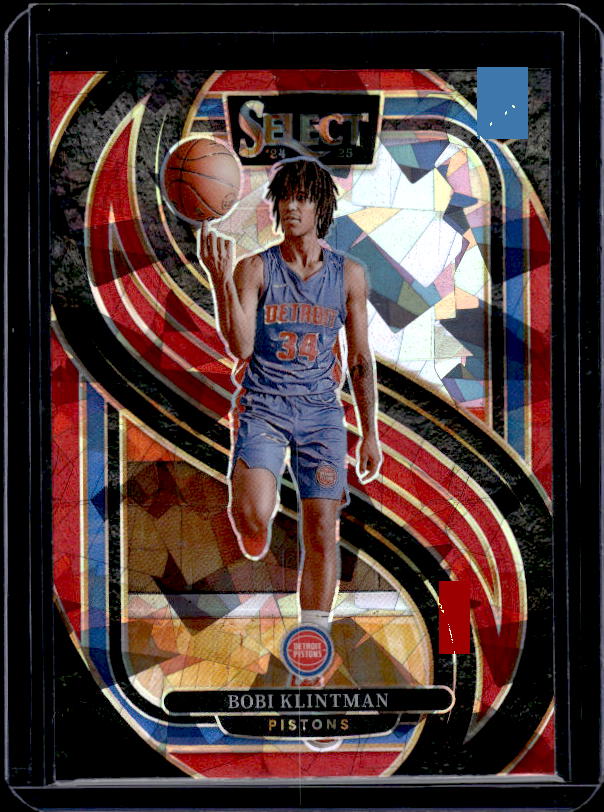 2024-25 Panini Select #190 Bobi Klintman Red Cracked Ice Prizm
