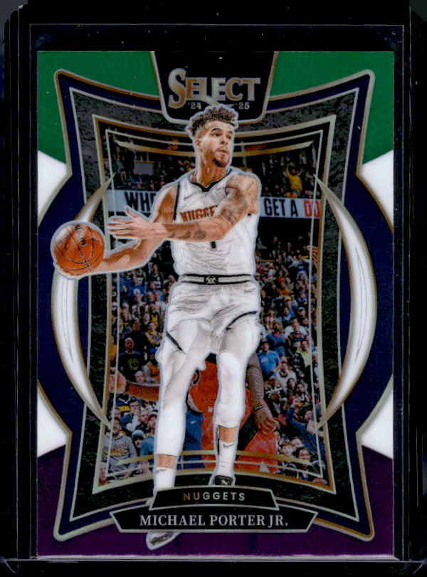 2024-25 Panini Select #32 Michael Porter Jr. Green White Purple Prizm