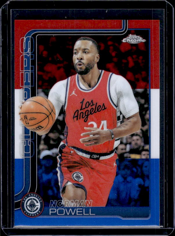 2025-26 Topps Chrome #22 Norman Powell Red White and Blue Refractor