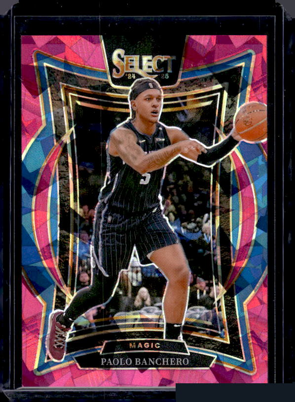 2024-25 Panini Select #35 Paolo Banchero Pink Cracked Ice Prizm #/99