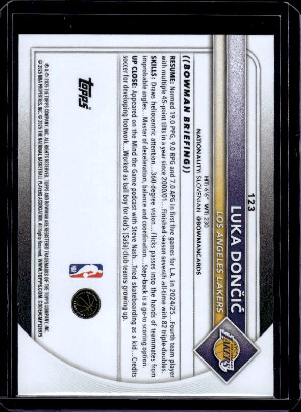 2025-26 Bowman #123 Luka Dončić