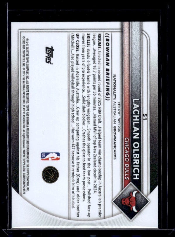 2025-26 Bowman #51 Lachlan Olbrich