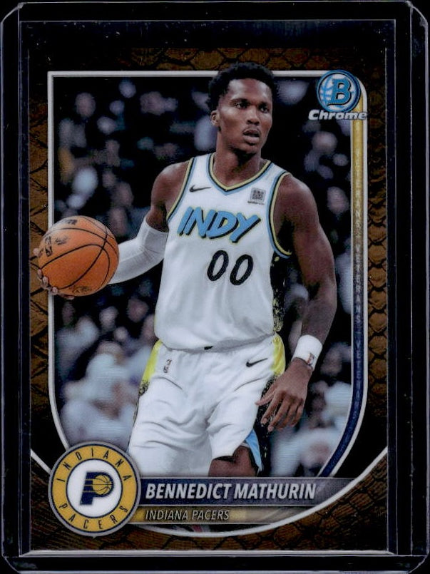 2025-26 Bowman #BCV-78 Bennedict Mathurin Chrome Reptilian Refractor