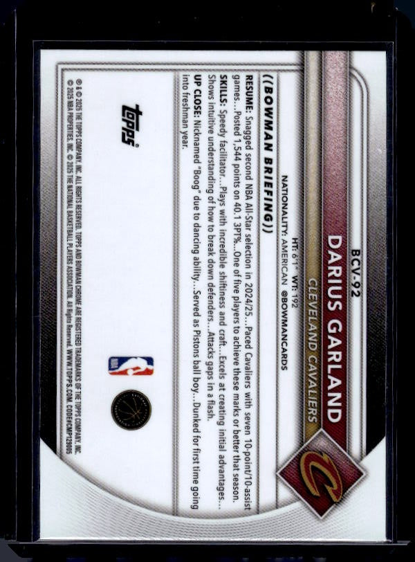 2025-26 Bowman #BCV-92 Darius Garland Chrome
