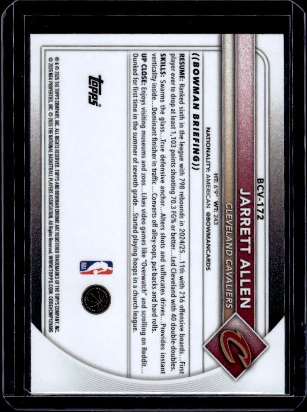 2025-26 Bowman #BCV-172 Jarrett Allen Chrome