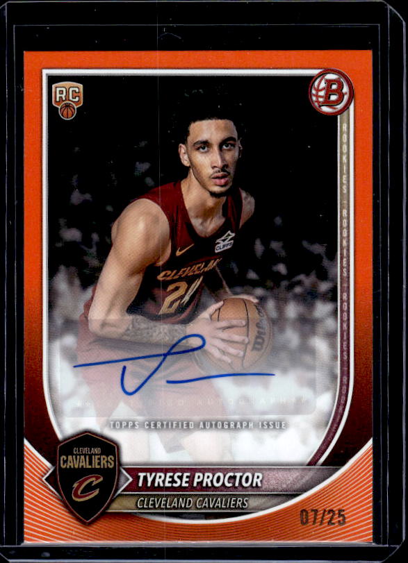 2025-26 Bowman #RVA-TP Tyrese Proctor Orange Retail Auto /25