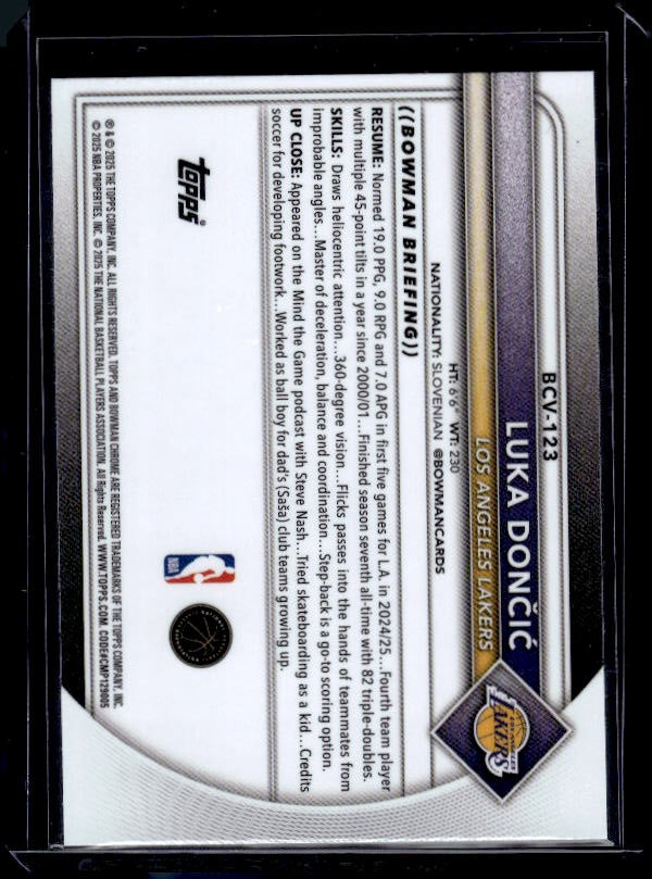 2025-26 Bowman #BCV-123 Luka Dončić Chrome