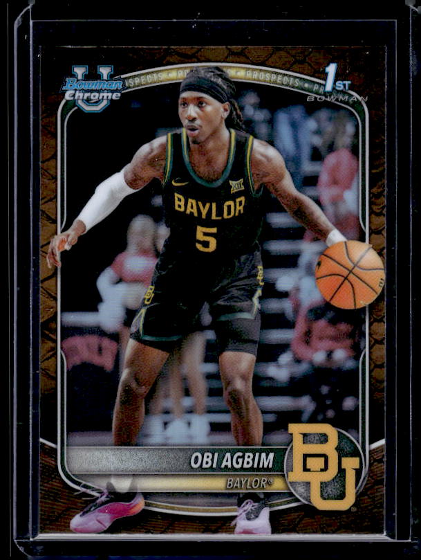 2025-26 Bowman #BCP-9 Obi Agbim Chrome Prospects Reptilian Refractor