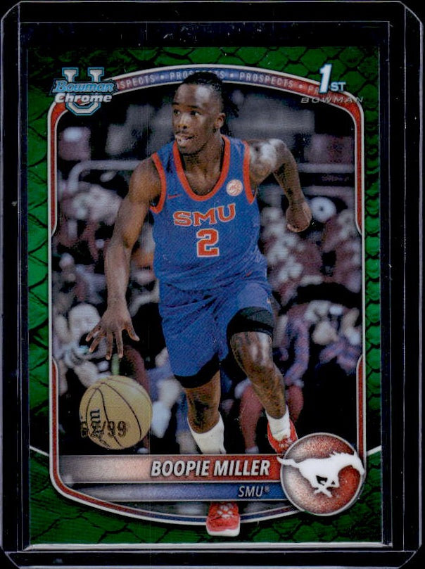 2025-26 Bowman #BCP-72 Boopie Miller Chrome Prospects Green Refractor #/99