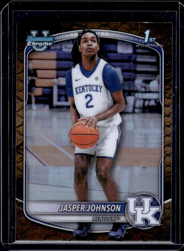 2025-26 Bowman #BCP-6 Jasper Johnson Chrome Prospects Reptilian Refractor