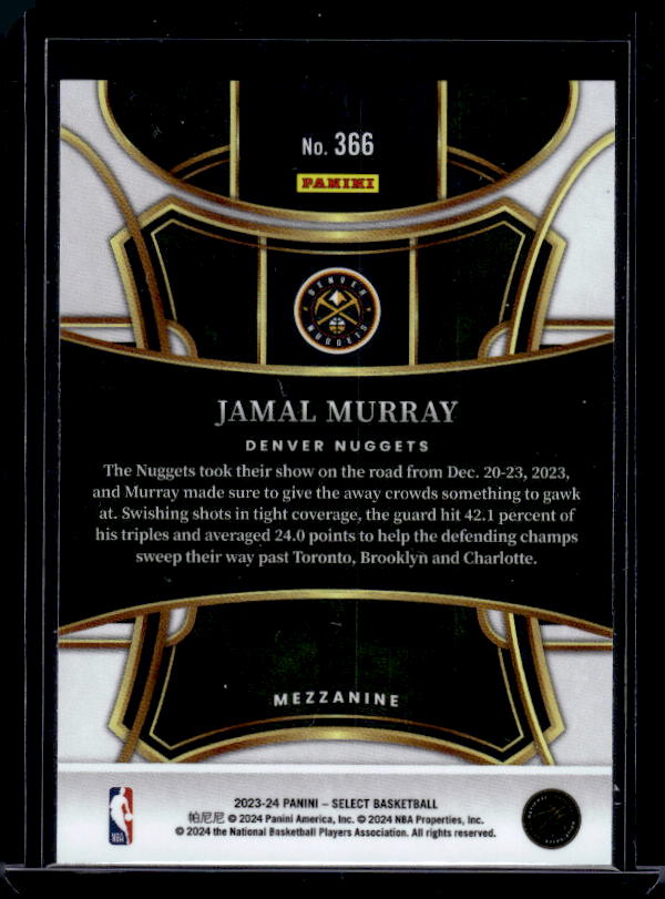 2023-24 Panini Select #366 Jamal Murray
