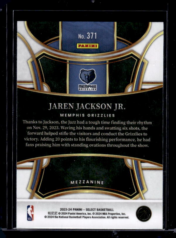 2023-24 Panini Select #371 Jaren Jackson Jr.