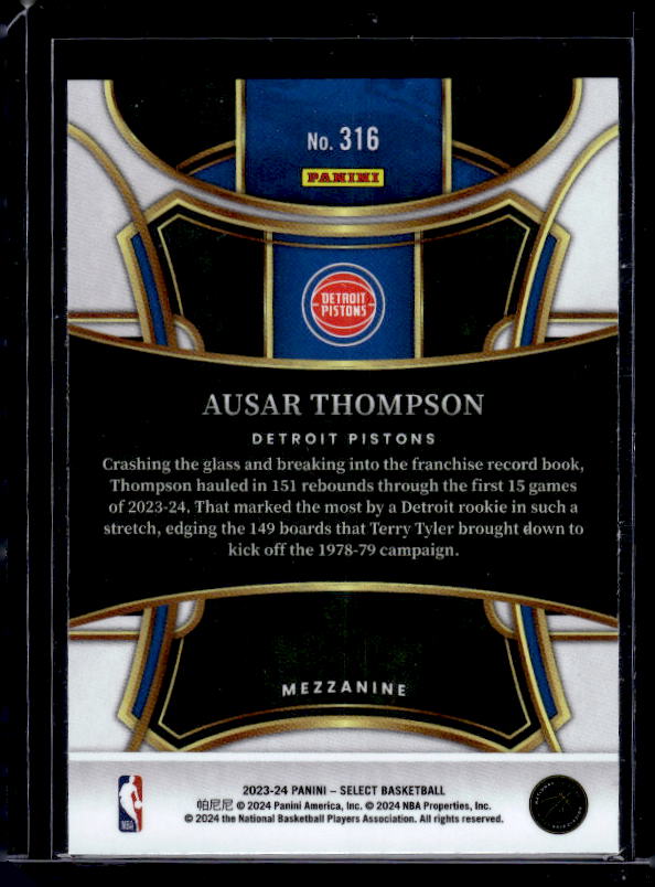 2023-24 Panini Select #316 Ausar Thompson