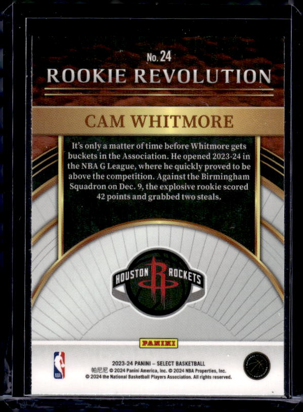 2023-24 Panini Select #24 Cam Whitmore Rookie Revolution