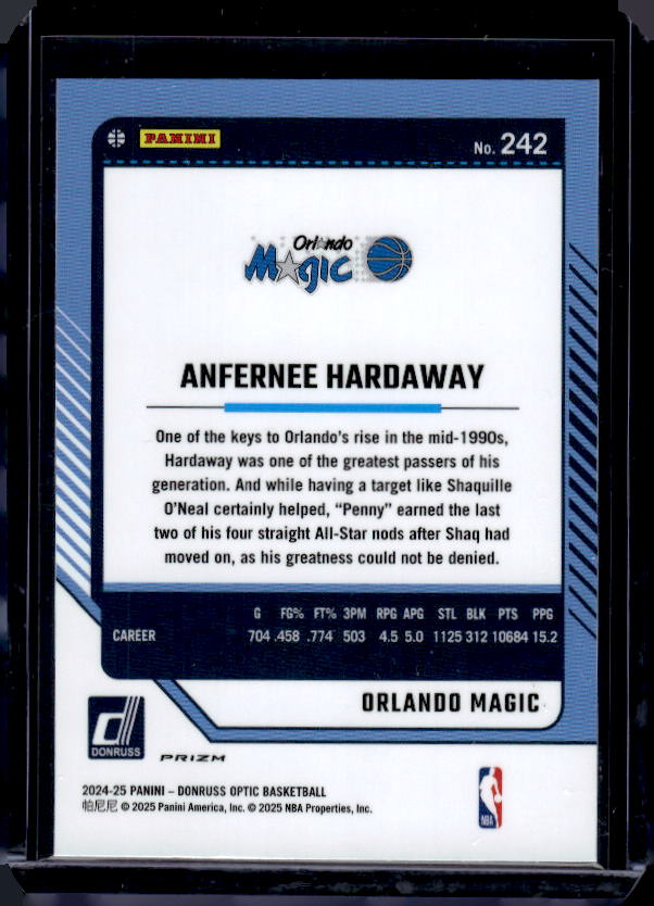 2024-25 Donruss Optic #242 Anfernee Hardaway Holo