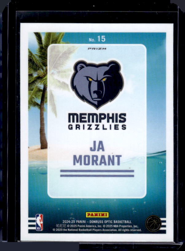 2024-25 Donruss Optic #15 Ja Morant Splash! Purple