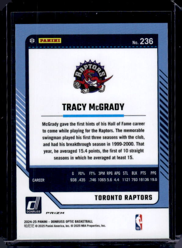 2024-25 Donruss Optic #236 Tracy McGrady Purple