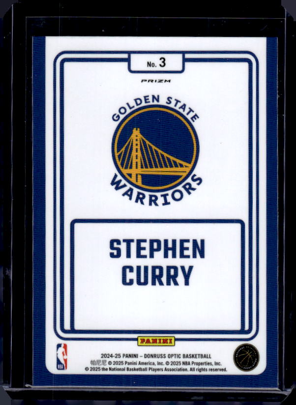2024-25 Donruss Optic #3 Stephen Curry Winner Stays Purple