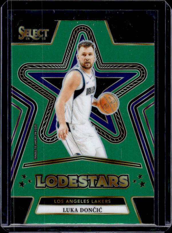 2024-25 Panini Select #9 Luka Doncic Lodestars Green Prizms