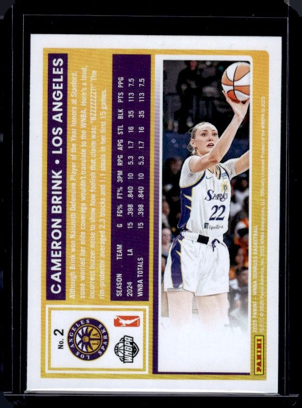 2025 Donruss WNBA #2 Cameron Brink