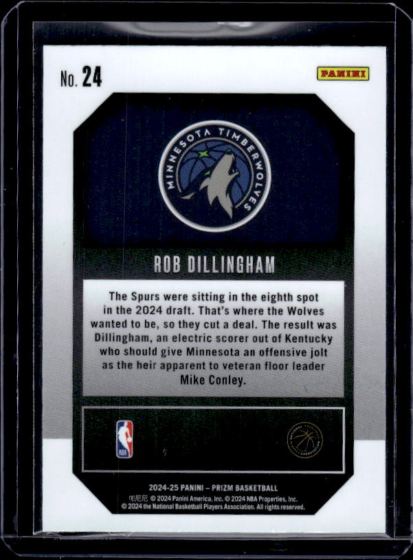 2024-25 Panini Prizm #24 Rob Dillingham Emergent