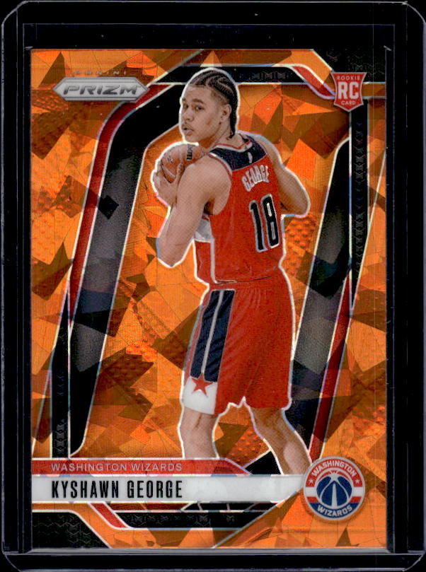 2024-25 Panini Prizm #257 Kyshawn George Prizms Orange Ice