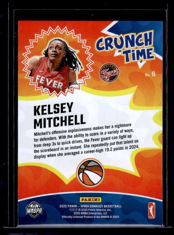 2025 Donruss WNBA #6 Kelsey Mitchell Crunch Time
