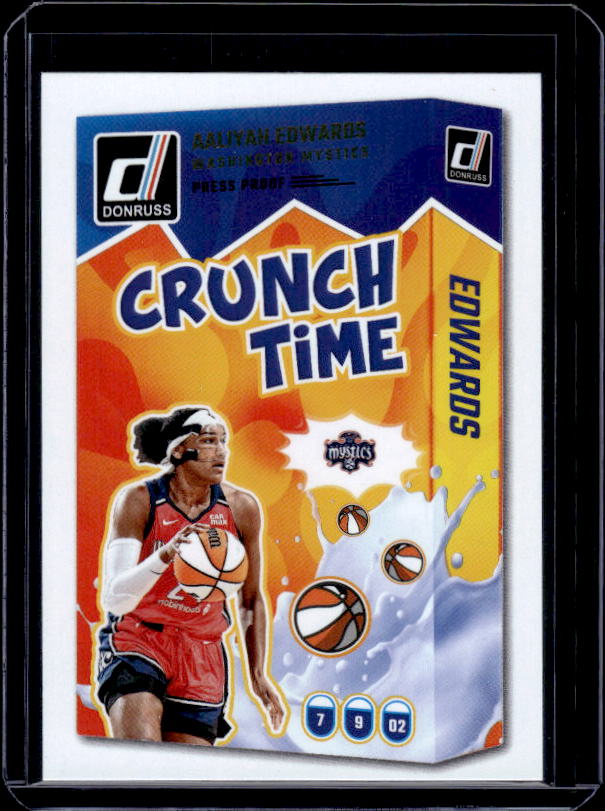 2025 Donruss WNBA #4 Aaliyah Edwards Crunch Time Press Proof