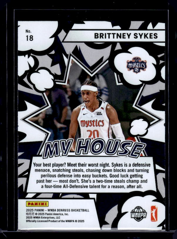 2025 Donruss WNBA #18 Brittney Sykes My House