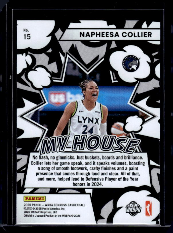 2025 Donruss WNBA #15 Napheesa Collier My House