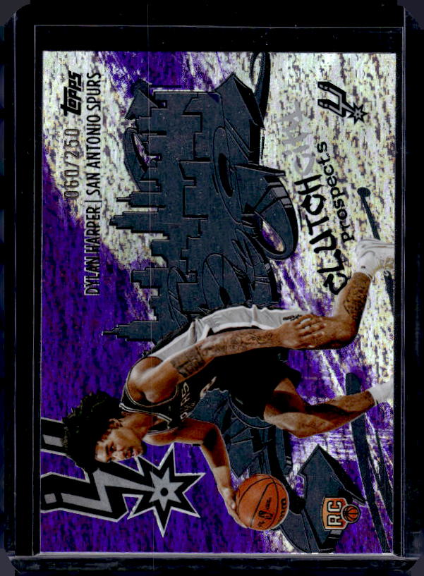2025-26 Topps #CC-2 Dylan Harper Clutch City Prospects Purple Holo Foil #/250