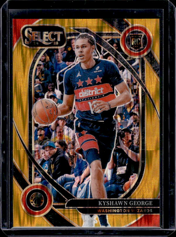 2024-25 Panini Select #285 Kyshawn George Gold Flash Prizm #/10
