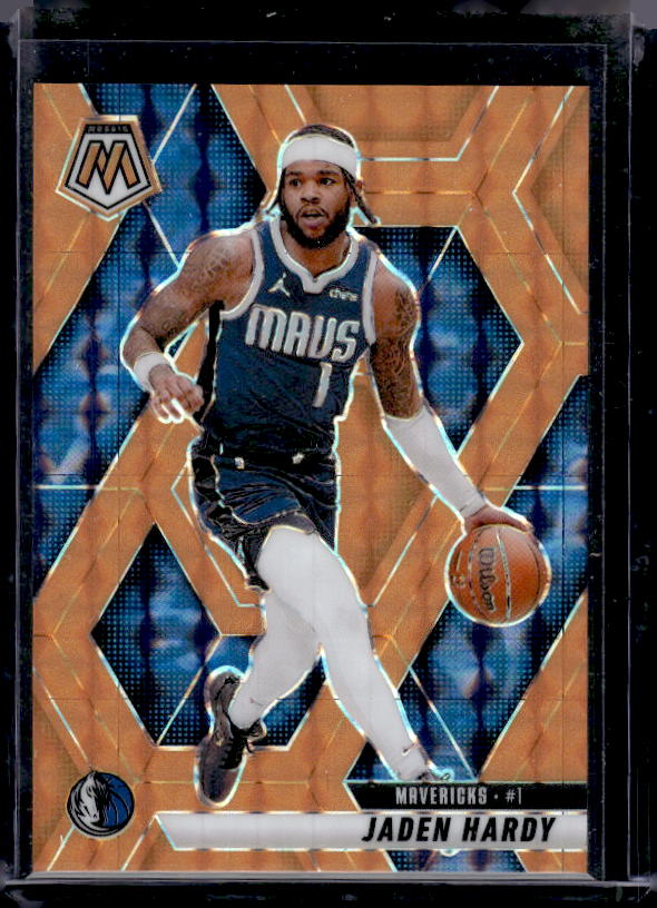 2024-25 Panini Mosaic #99 Jaden Hardy Orange Fluorescent Mosaic #/25