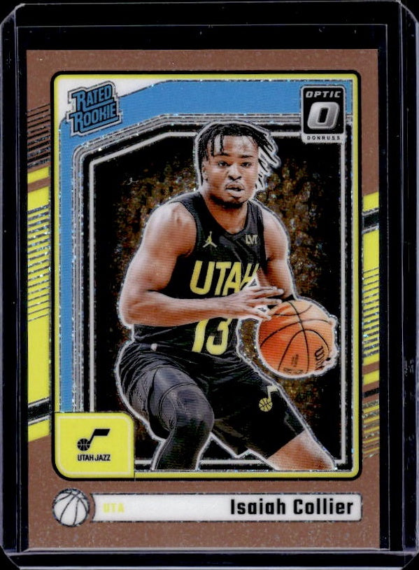 2024-25 Donruss Optic #295 Isaiah Collier Copper Glitter #/99