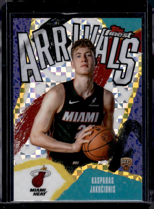 2025-26 Finest #A-20 Kasparas Jakucionis Arrivals X-Fractor