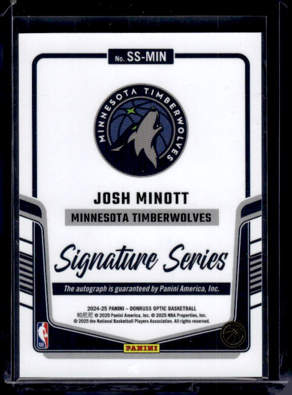 2024-25 Donruss Optic #SS-MIN Josh Minott Signature Series