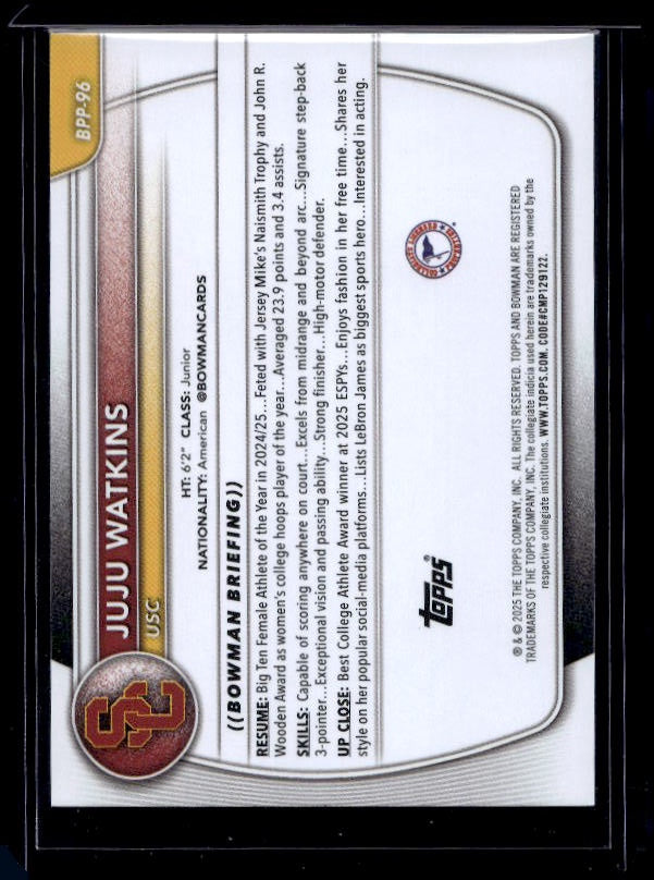 2025-26 Bowman #BPP-96 Juju Watkins Prospects