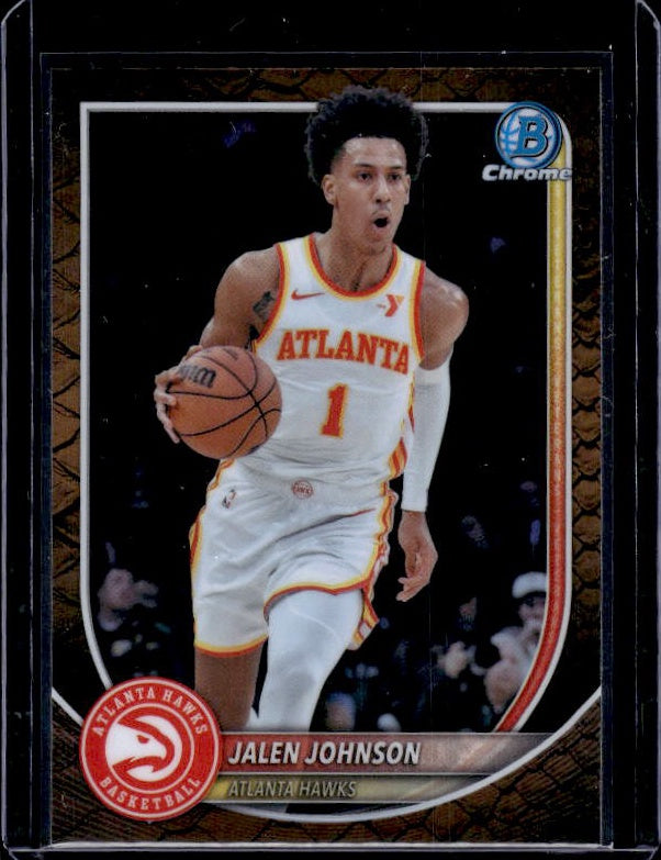 2025-26 Bowman #BCV-85 Jalen Johnson Chrome Reptilian Refractor