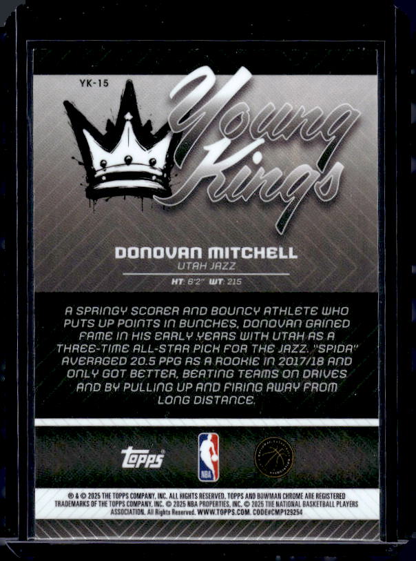 2025-26 Bowman #YK-15 Donovan Mitchell Young Kings