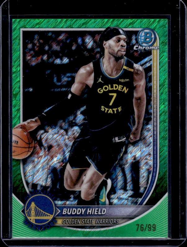 2025-26 Bowman #BCV-37 Buddy Hield Chrome Green Shimmer Refractor #/99