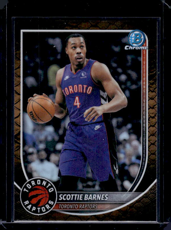2025-26 Bowman #BCV-68 Scottie Barnes Chrome Reptilian Refractor