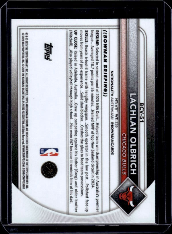 2025-26 Bowman #BCV-51 Lachlan Olbrich Chrome