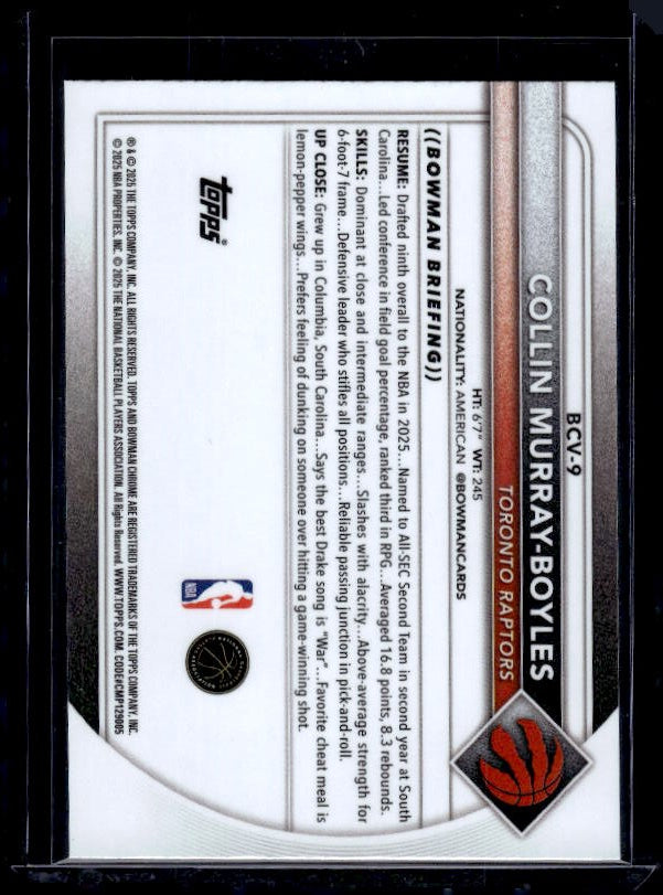 2025-26 Bowman #BCV-9 Collin Murray-Boyles Chrome Reptilian Refractor