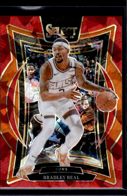 2024-25 Panini Select #12 Bradley Beal Red Cracked Ice Prizm