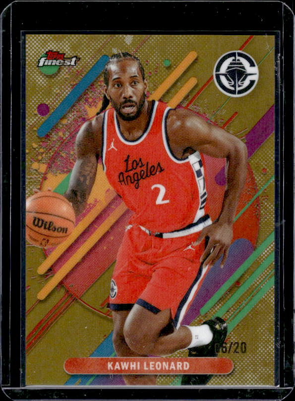 2025-26 Finest #277 Kawhi Leonard Gold Refractor #/20