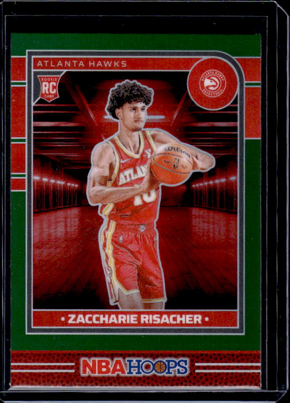 2024-25 Hoops #231 Zaccharie Risacher Premium Prizms Green