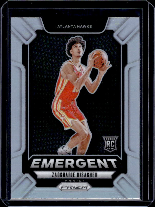 2024-25 Panini Prizm #6 Zaccharie Risacher Emergent Prizms Silver