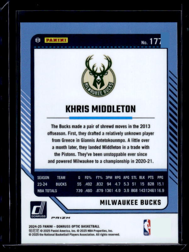2024-25 Donruss Optic #177 Khris Middleton Holo