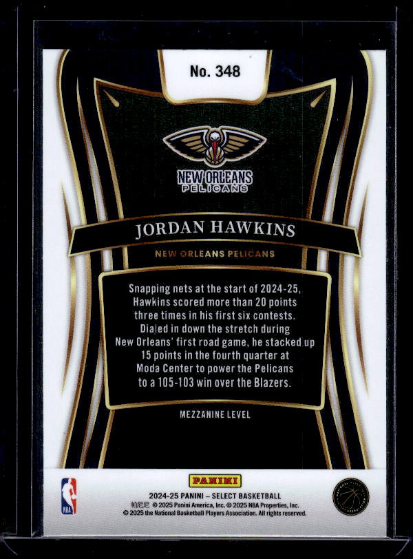 2024-25 Panini Select #348 Jordan Hawkins