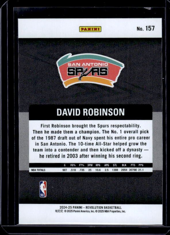 2024-25 Panini Revolution #157 David Robinson